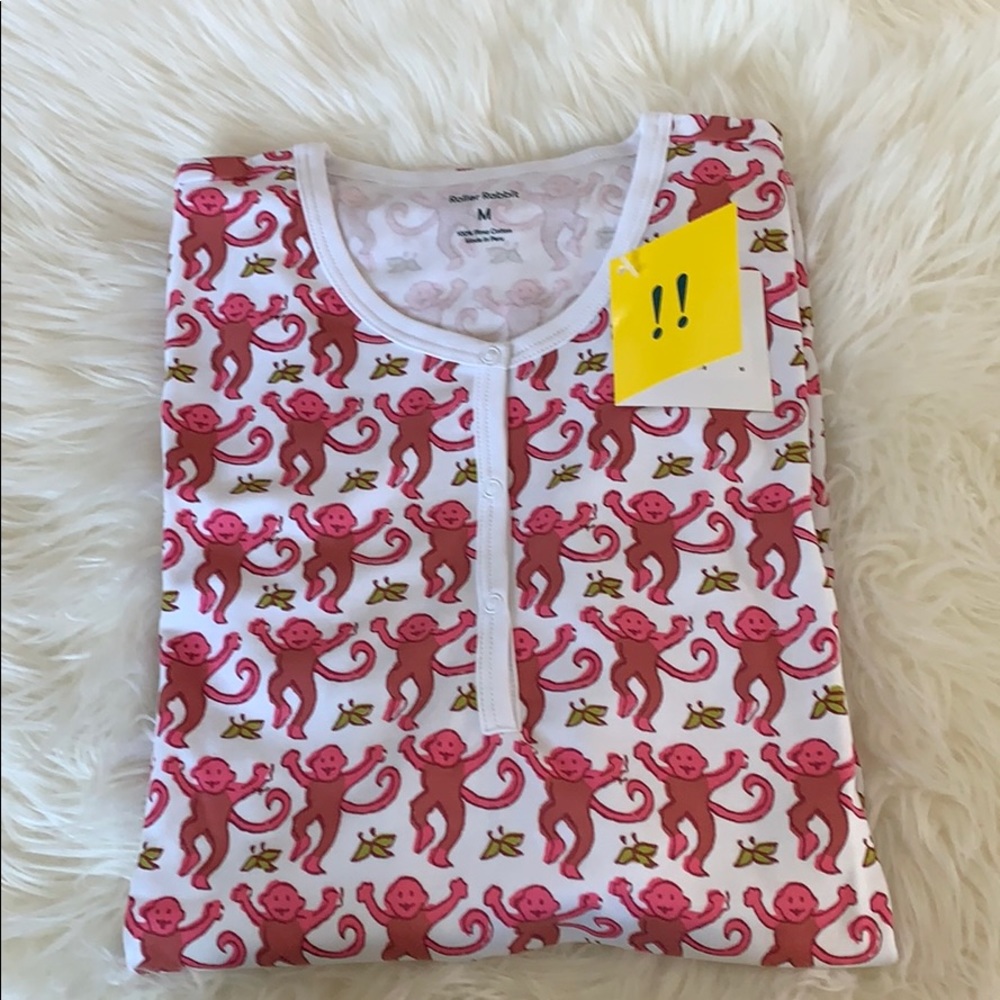 ROLLER RABBIT MONKEY PAJAMAS PINK/ROSE
